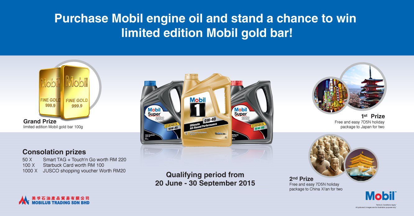 Win limited edition Mobil gold bar